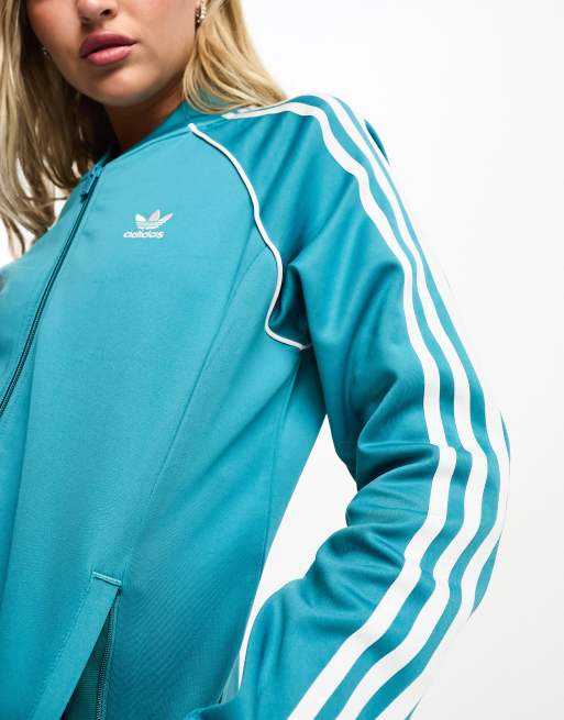 Adidas track top blue deals
