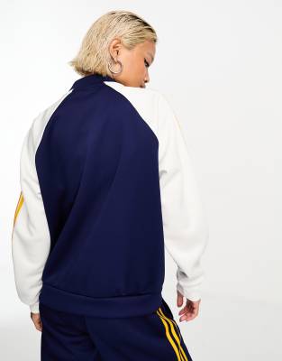 adidas Originals Adicolor track top in dark blue