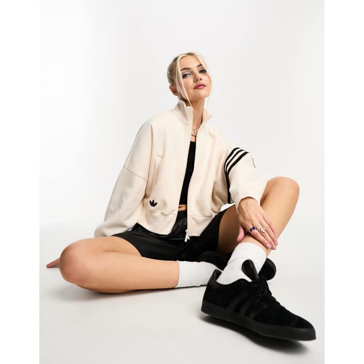 Adidas originals adicolor track jacket in white online
