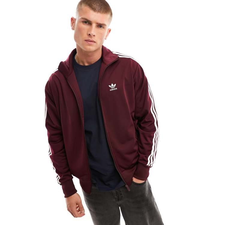 adidas Originals Adicolor tracktop in burgundy