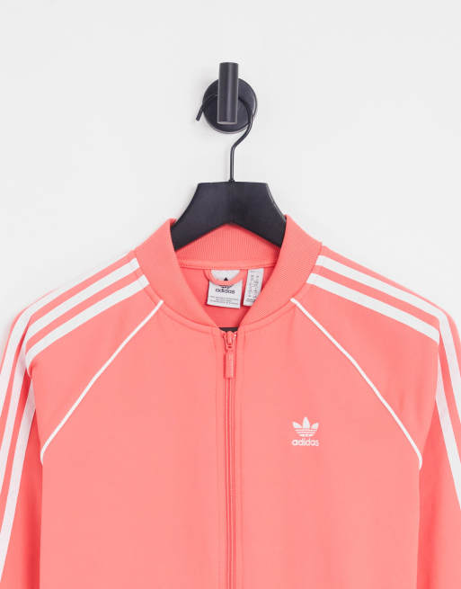 Adidas originals superstar track top pink sale