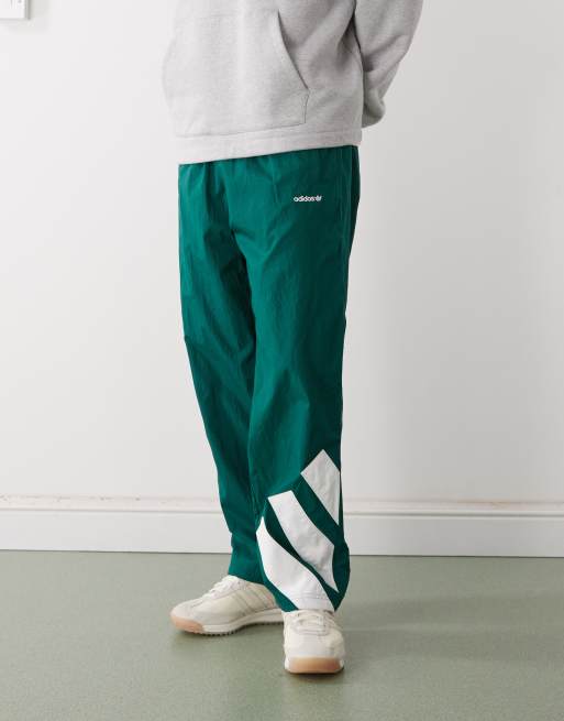 adidas Originals - Adicolor - Trainingsbroek met kleurvlakken in collegestijl groen en wit
