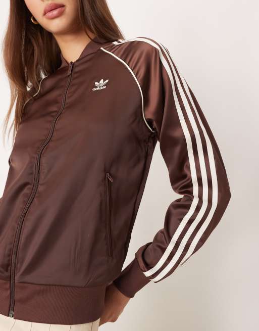 adidas Originals – adicolor – Trainingsoberteil in Braun, 2 von 4