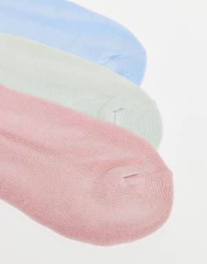 adidas Originals adicolor Trefoil 3 pack ankle socks in pastel colours
