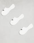 [adidas Originals] adidas Originals adicolor Trefoil 3-pack no-show socks in white-Black 35-38 BLACK
