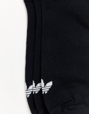 black adidas trainer socks