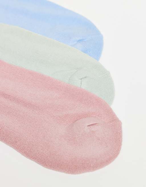 adidas Originals – adicolor Trefoil – 3er-Pack Knöchelsocken in Pastellfarben mit Dreiblatt-Logo, 2 von 3