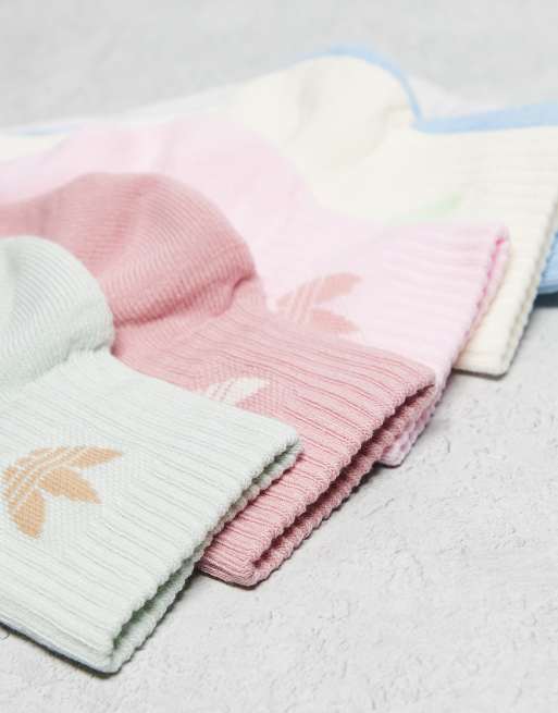adidas Originals adicolor Trefoil 6er-Pack Knöchelsocken in Pastellfarben, 3 von 3