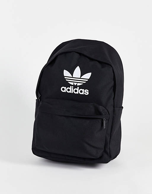 Men adidas Originals adicolor Trefoil backpack in black 