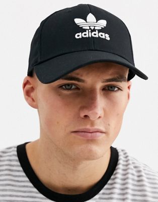 adidas Originals adicolor Trefoil baseball cap in black