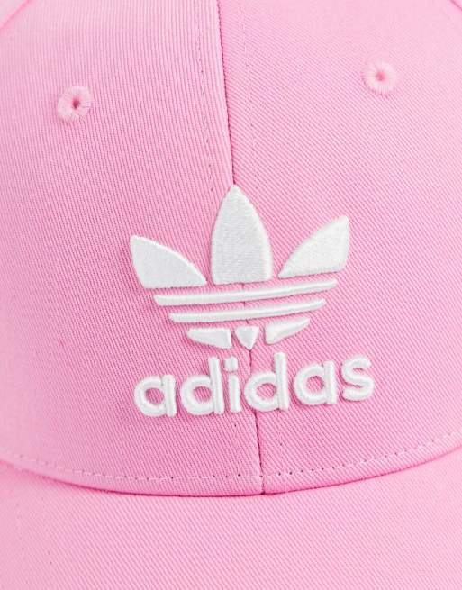 adidas Originals adicolor Trefoil baseball cap in pink ASOS