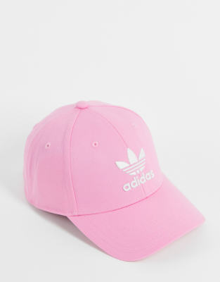 adidas Originals adidas Originals adicolor Trefoil baseball cap in pink