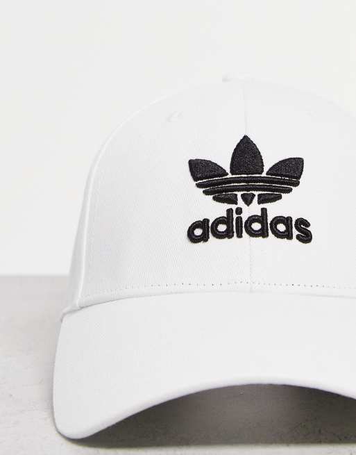 Adidas trefoil new arrivals cap white