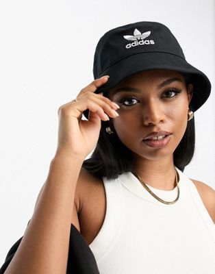 adidas Originals adicolor Trefoil bucket hat in black - ASOS Price Checker