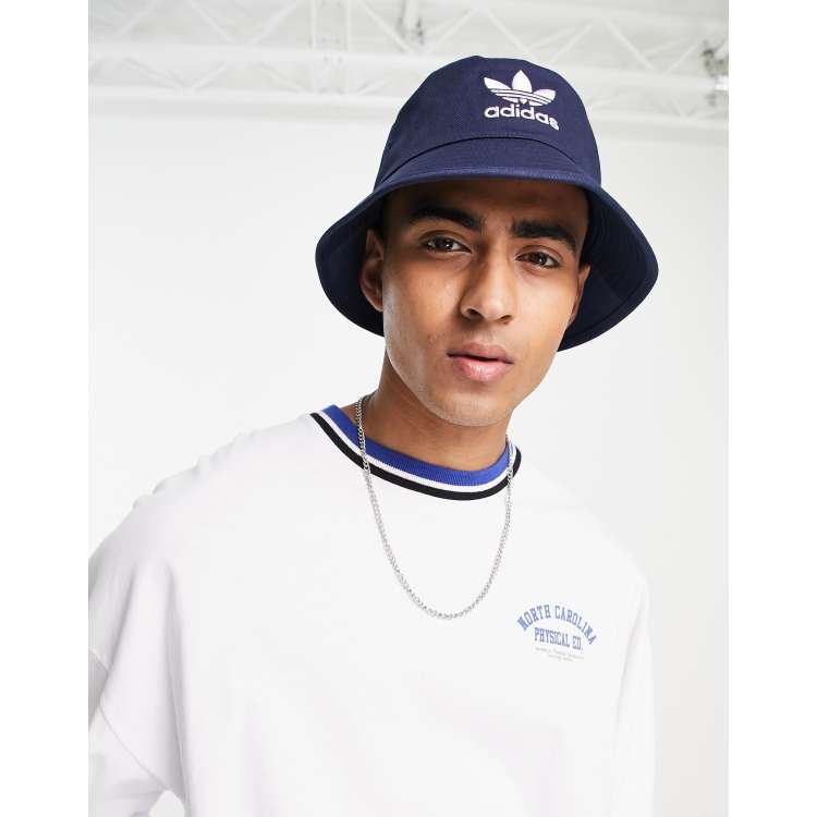 adidas Originals adicolor Trefoil bucket in hat night ASOS | indigo