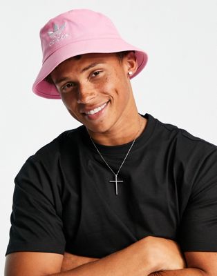 adidas Originals adicolor Trefoil bucket hat in pink - ASOS Price Checker
