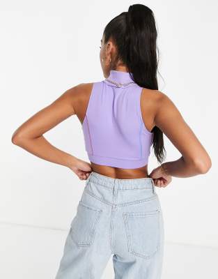 adidas high neck crop top