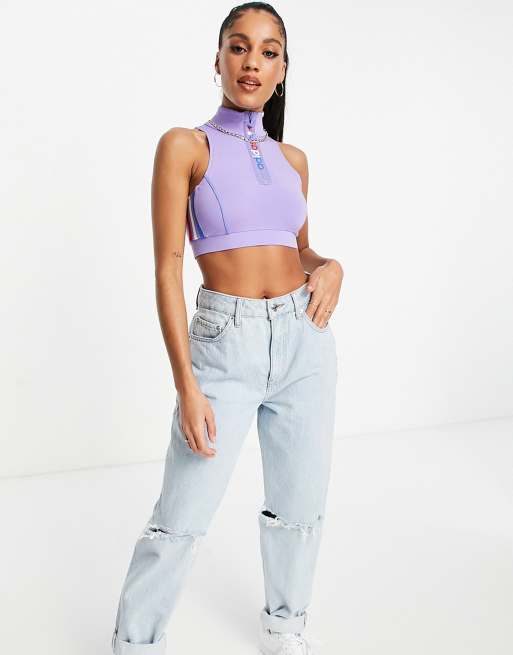 Adidas high 2025 neck tank top