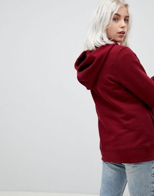 burgundy trefoil hoodie