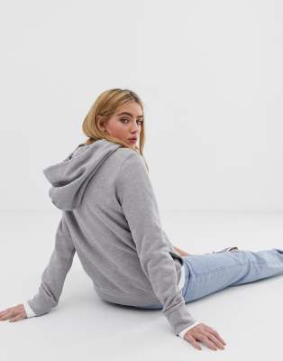 adidas originals adicolor trefoil hoodie in grey