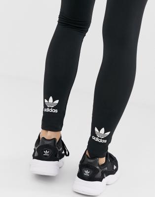 adidas Originals adicolor trefoil leggings in black