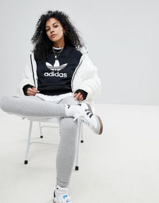 adidas originals adicolor trefoil oversized sweatshirt in black