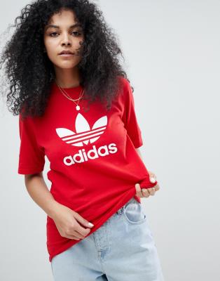 Originals Trefoil Oversized In Red | ASOS