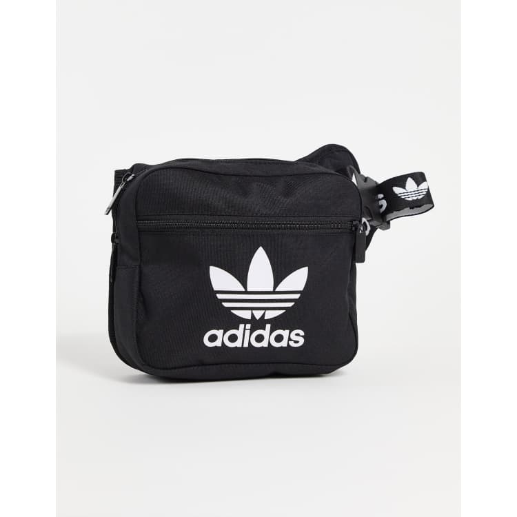 adidas Originals adicolor Trefoil sling bag in black ASOS