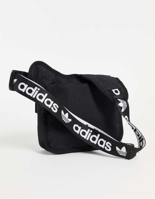 adidas Originals adicolor Trefoil sling bag in black