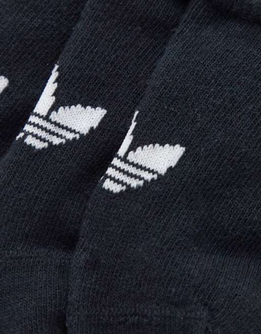 adidas Originals – adicolor Trefoil – Sneakersocken in Schwarz mit Dreiblattlogo im 3er-Pack, 2 von 3