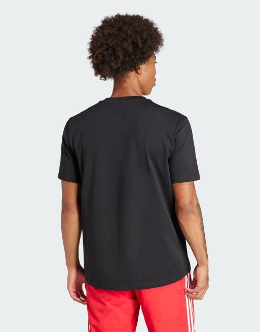 adidas Originals Adicolor Trefoil T Shirt in Schwarz mit Dreiblattlogo ASOS
