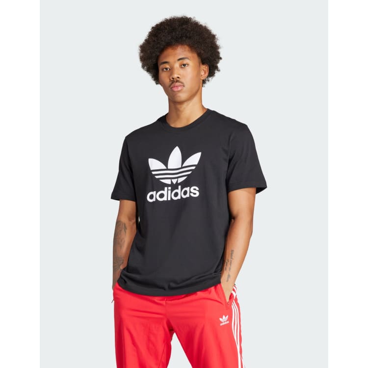 adidas Originals Adicolor Trefoil T shirt nera con trifoglio ASOS