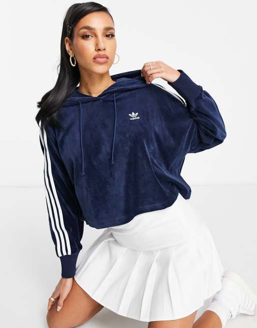 Adidas velvet 2025 hoodie women's