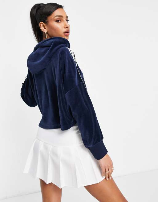 Adidas cropped hoodie velvet store