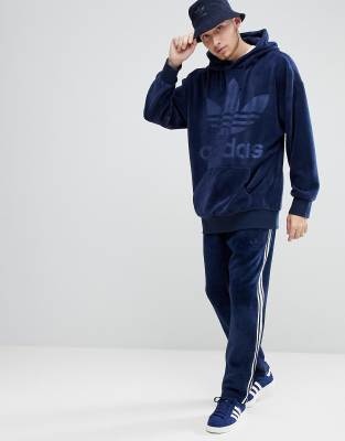 adidas velour hoodie mens