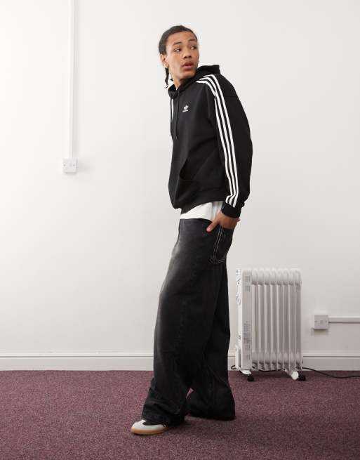 adidas Originals Adicolor Weit geschnittener Kapuzenpullover in Schwarz