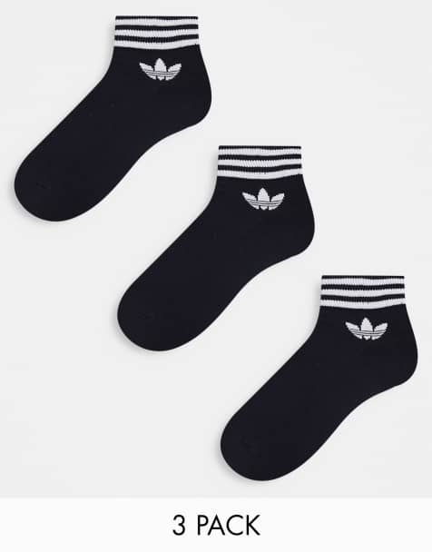 adidas Originals – adicolor – Zestaw 3 par czarnych skarpetek do kostki z logo Trefoil - view 1