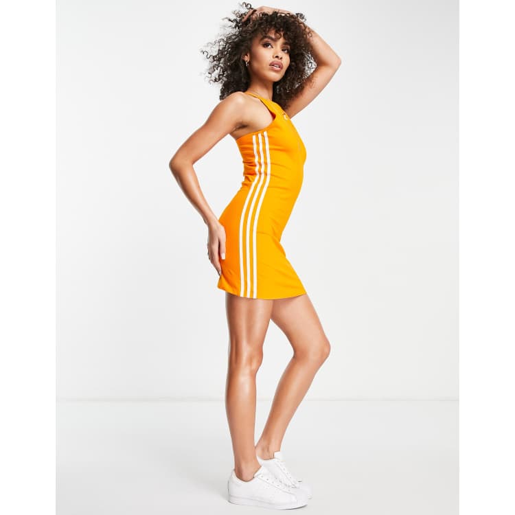 ☆Adidas☆Originals Adicolor 3-Stripes Mini Dress Yellow adidas Adicolor 3-Stripes Mini Dress - Yellow | Free