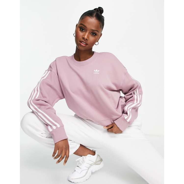 Adidas 3 deals stripe sweatshirt