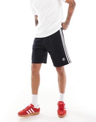 adidas Originals Adicolour 3-stripes shorts in black