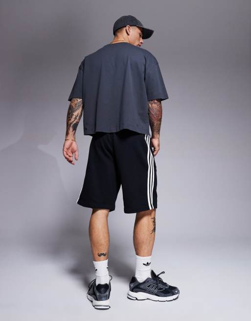 adidas Originals Adicolor 3-stripes shorts in black