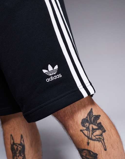 adidas Originals Adicolor 3-stripes shorts in black