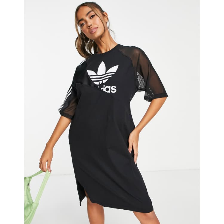 adidas Originals adicolour bold t shirt dress in black ASOS