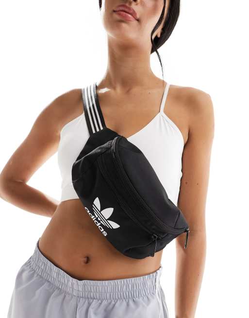 Adidas black bum bag best sale