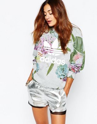 adidas floral sweater