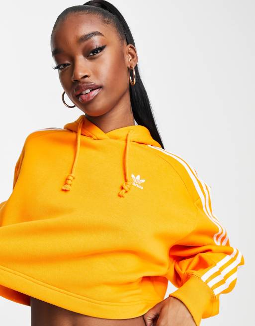 adidas Originals adicolour Cropped hoodie met 3-Stripes in