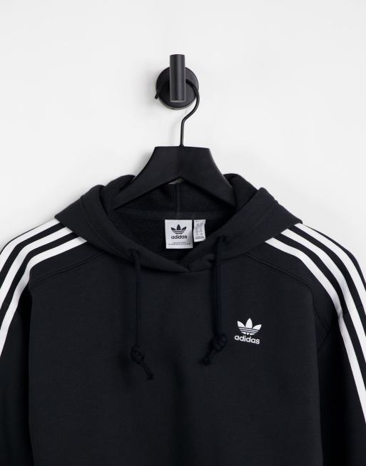 Adidas originals sudadera 2025 con capucha 3-stripes crop