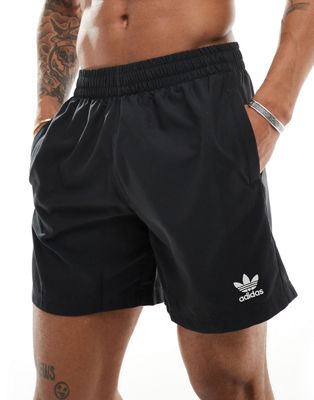adidas Originals Adicolour Essentials swim shorts in black - ASOS Price Checker