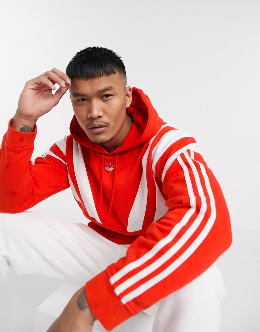 Adidas Originals adicolour hoodie in red