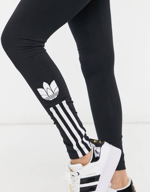 Adidas originals black trefoil legging best sale